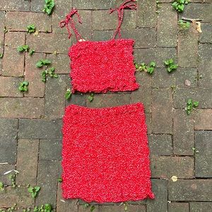 Storia red & white polka dot 2 peice